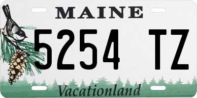 ME license plate 5254TZ