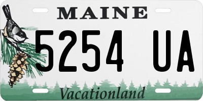 ME license plate 5254UA
