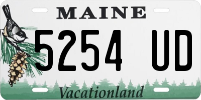 ME license plate 5254UD
