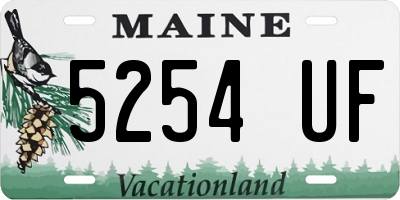ME license plate 5254UF
