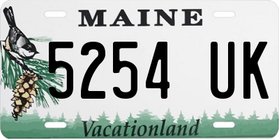 ME license plate 5254UK