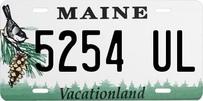 ME license plate 5254UL