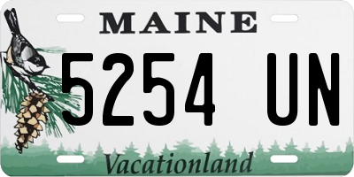 ME license plate 5254UN