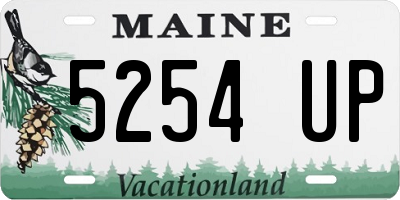ME license plate 5254UP