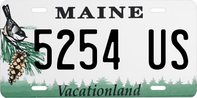 ME license plate 5254US