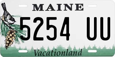 ME license plate 5254UU