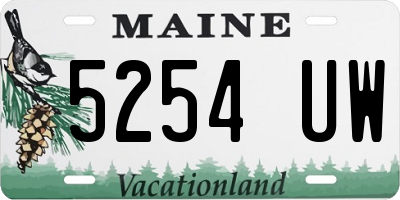 ME license plate 5254UW