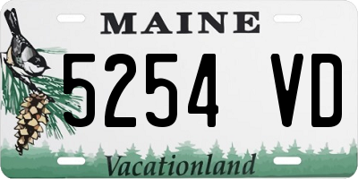 ME license plate 5254VD