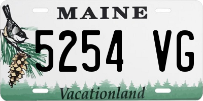 ME license plate 5254VG