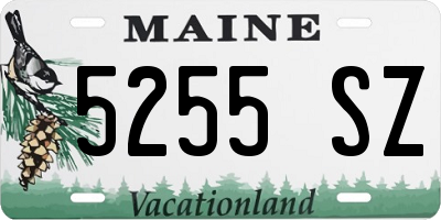 ME license plate 5255SZ