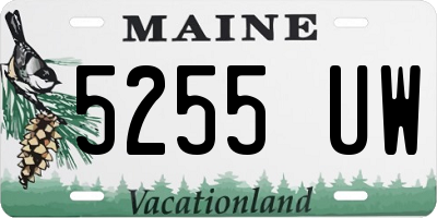 ME license plate 5255UW