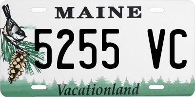 ME license plate 5255VC
