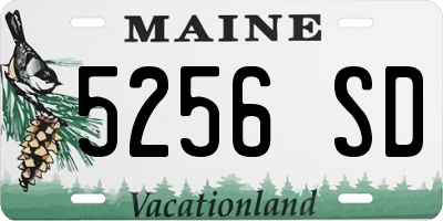 ME license plate 5256SD