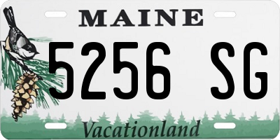ME license plate 5256SG