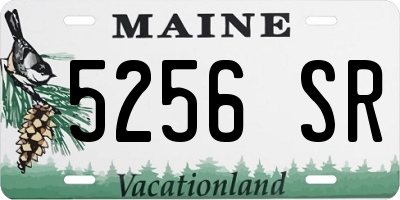 ME license plate 5256SR