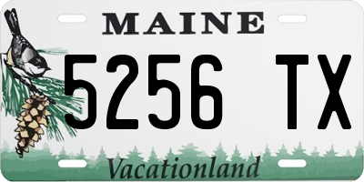 ME license plate 5256TX