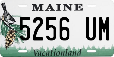 ME license plate 5256UM