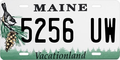 ME license plate 5256UW