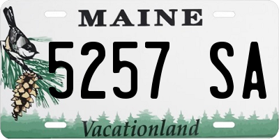 ME license plate 5257SA