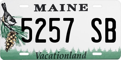 ME license plate 5257SB