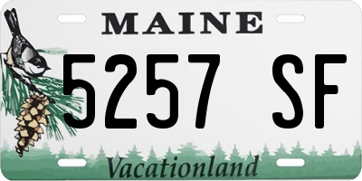 ME license plate 5257SF