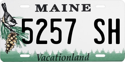 ME license plate 5257SH
