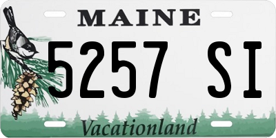 ME license plate 5257SI