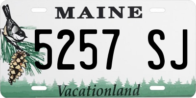 ME license plate 5257SJ