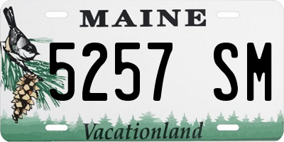 ME license plate 5257SM