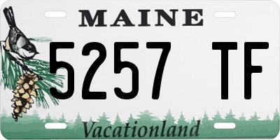 ME license plate 5257TF