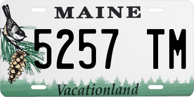 ME license plate 5257TM