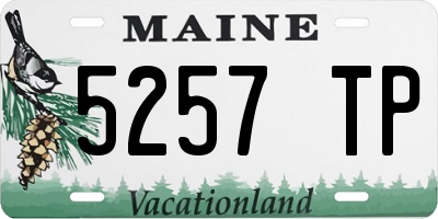 ME license plate 5257TP