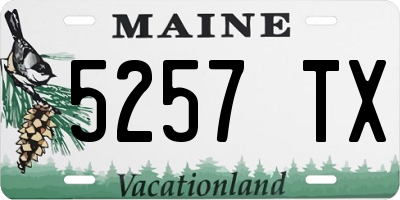 ME license plate 5257TX