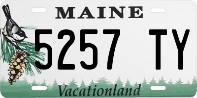 ME license plate 5257TY