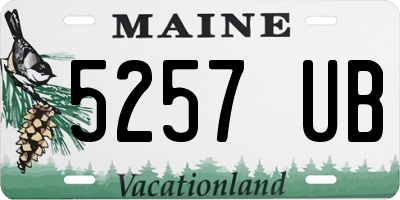 ME license plate 5257UB