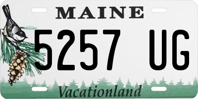 ME license plate 5257UG