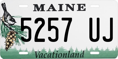 ME license plate 5257UJ