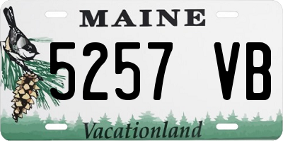ME license plate 5257VB
