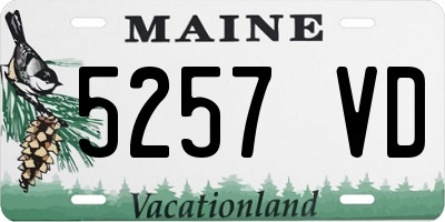 ME license plate 5257VD