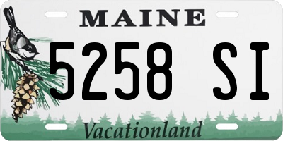 ME license plate 5258SI