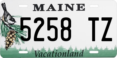 ME license plate 5258TZ