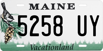 ME license plate 5258UY