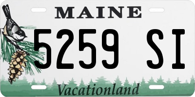 ME license plate 5259SI