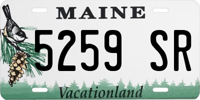 ME license plate 5259SR