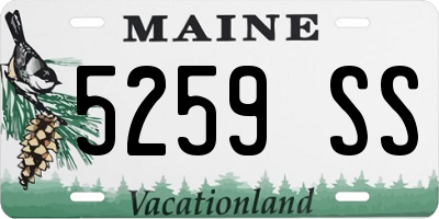 ME license plate 5259SS