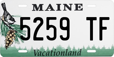 ME license plate 5259TF