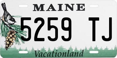 ME license plate 5259TJ