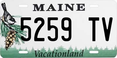 ME license plate 5259TV