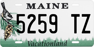 ME license plate 5259TZ