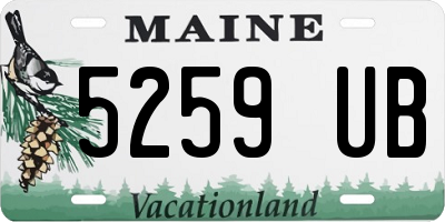 ME license plate 5259UB